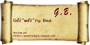 Gömöry Bea névjegykártya